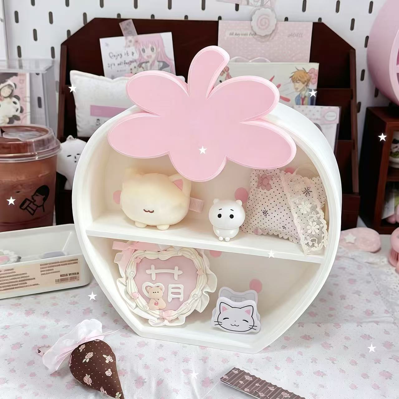 Desk Setup Girly - Support de rangement pour poupées imprimé