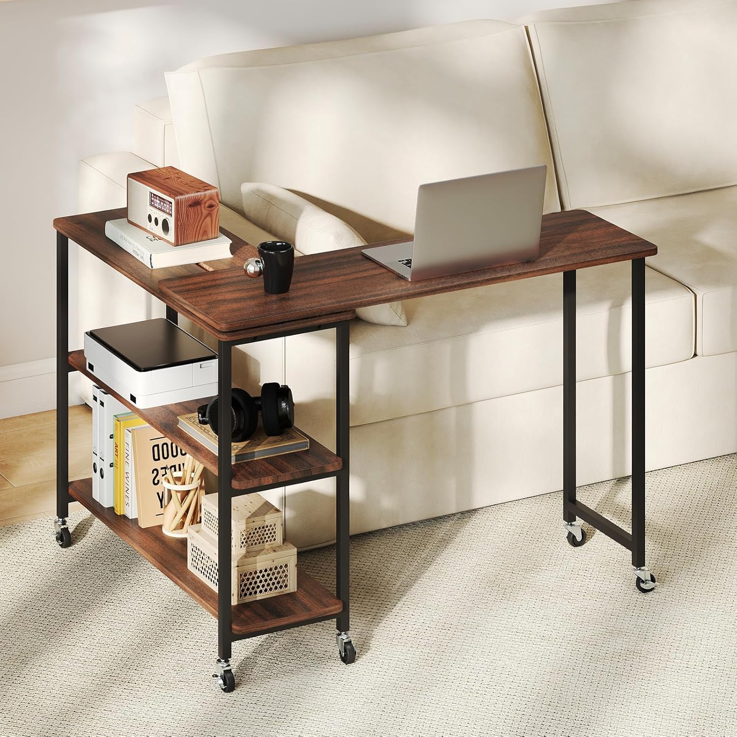 Desk Setup For Laptop - 360 ° Table d'appoint rotative avec