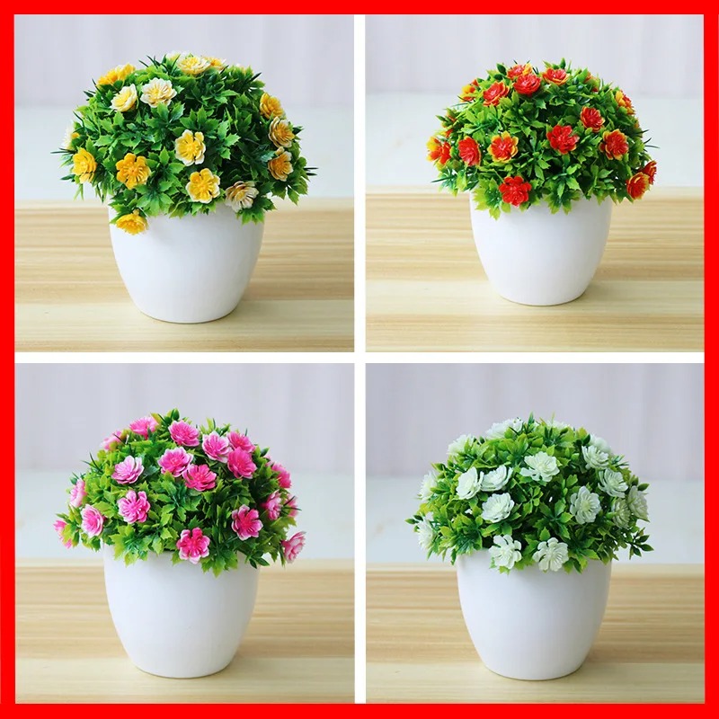 Desk Setup Plant - Plantes artificielles bonsaï en pot, 1