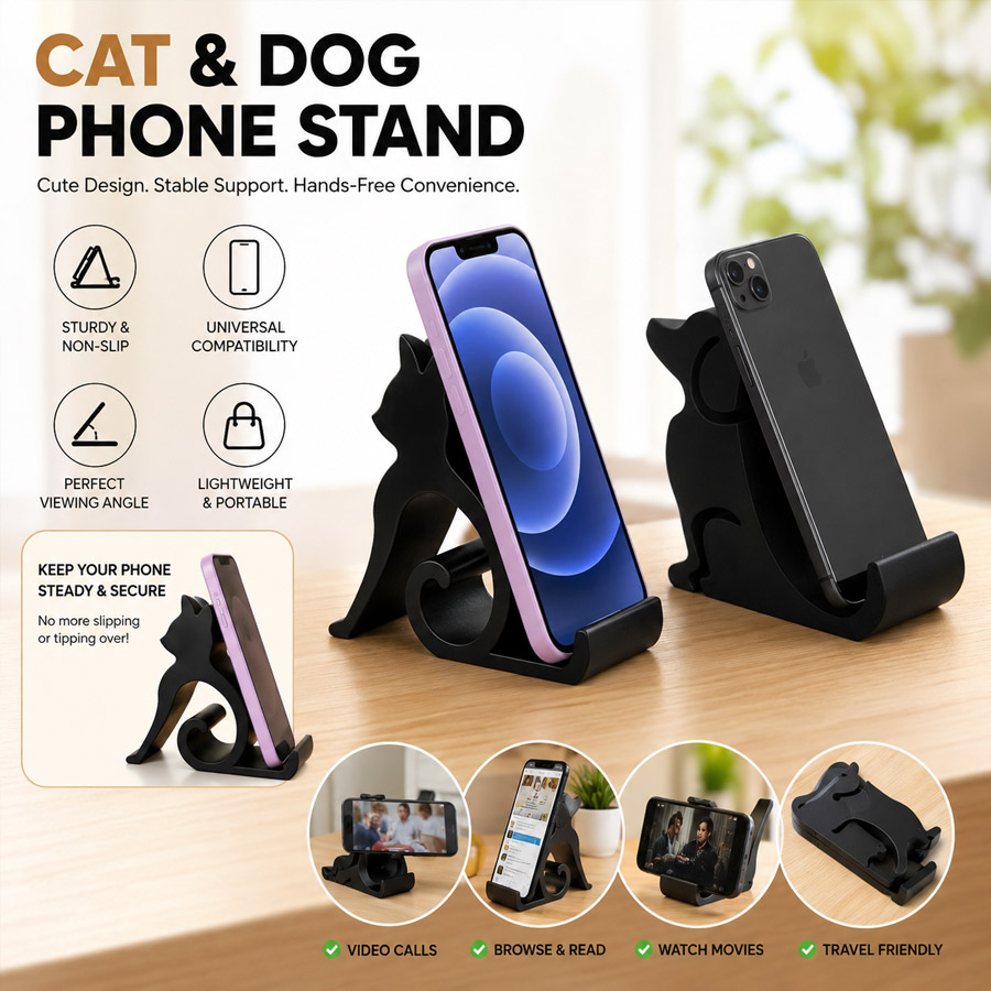 Desk Setup White - Support de téléphone/tablette universel 3D stéréo