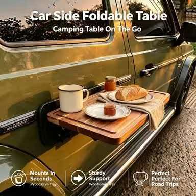 Desk Setup Equipment - Table pliable en bois pour camping