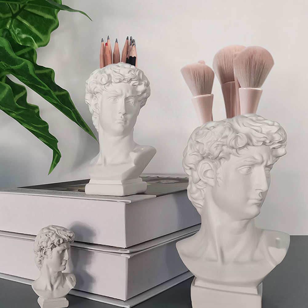 Desk Setup Plant - Porte-stylo créatif, pot de fleurs artistique,