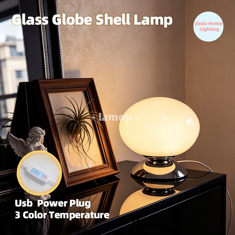 Desk Setup White - Lampe de table en verre blanc
