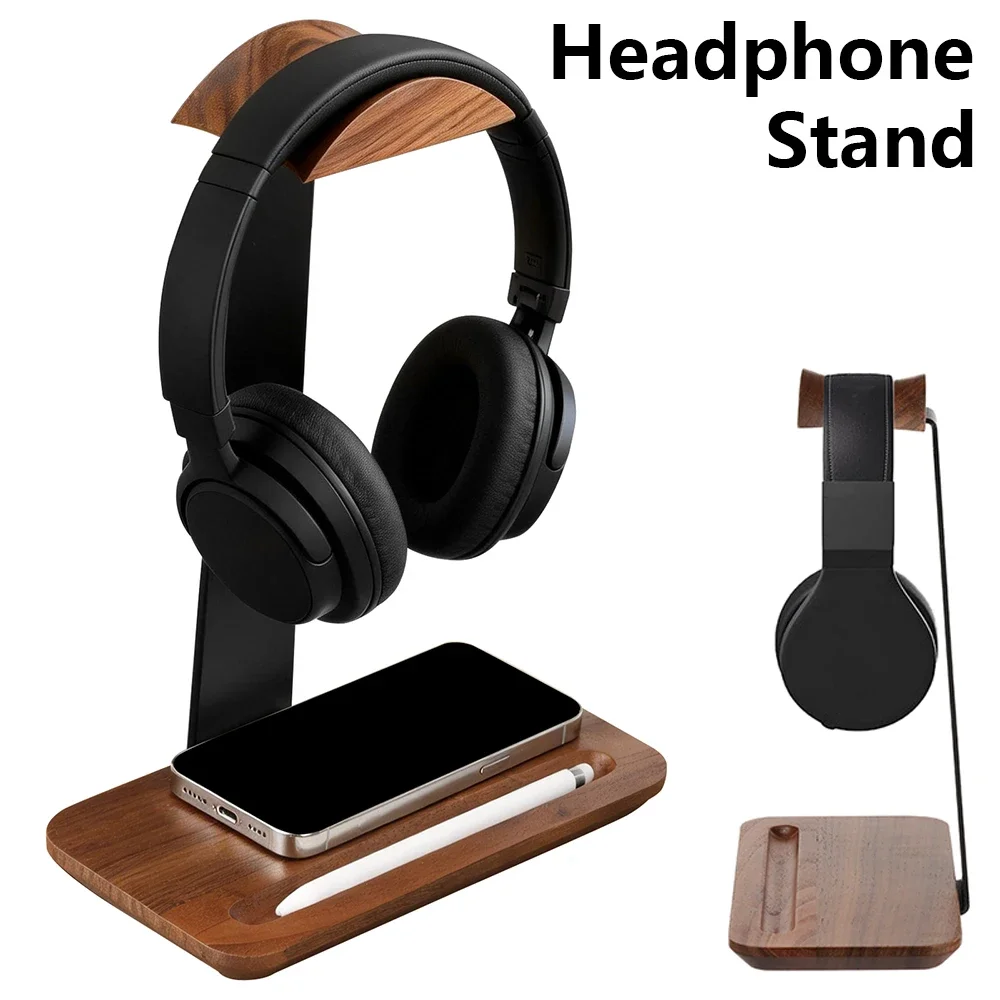 Desk Setup Equipment - Support universel pour casque en bois