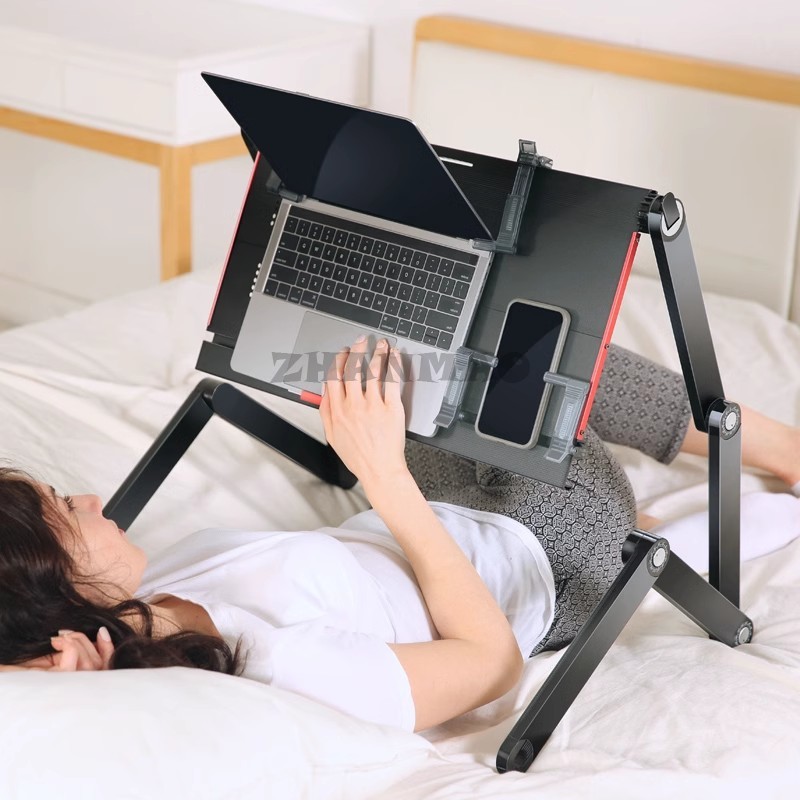Desk Setup For Laptop - Couché plat sur le lit, bureau