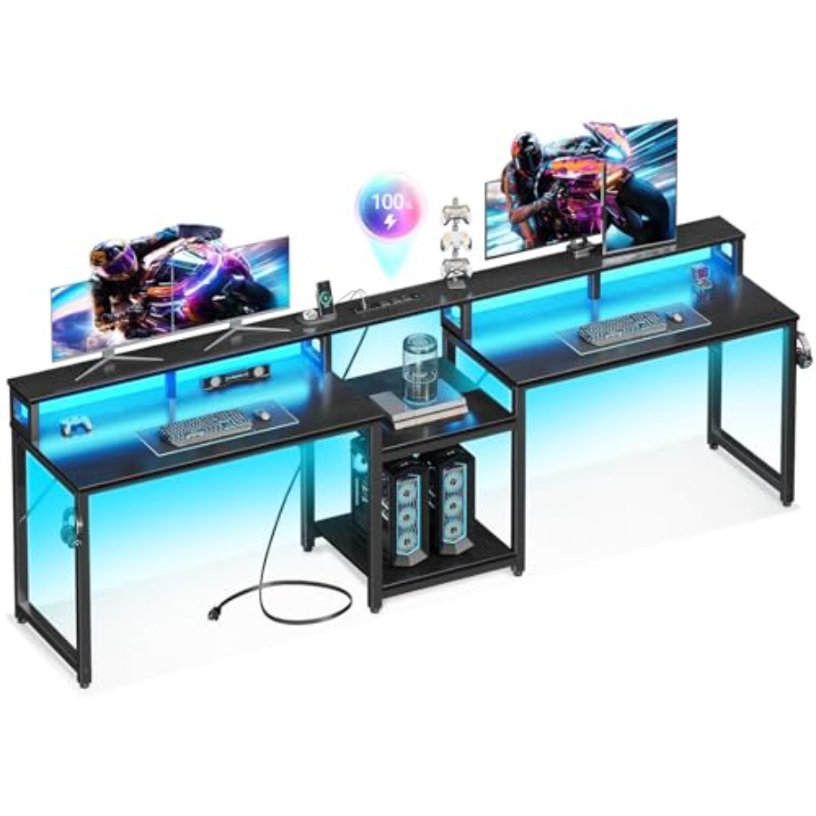 Bureau de jeu pour deux person - Desk Setup Dual Monitor avis et prix