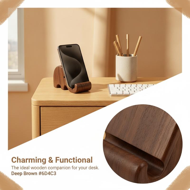 Support de téléphone en noyer  - Dual Phone Holder avis et prix