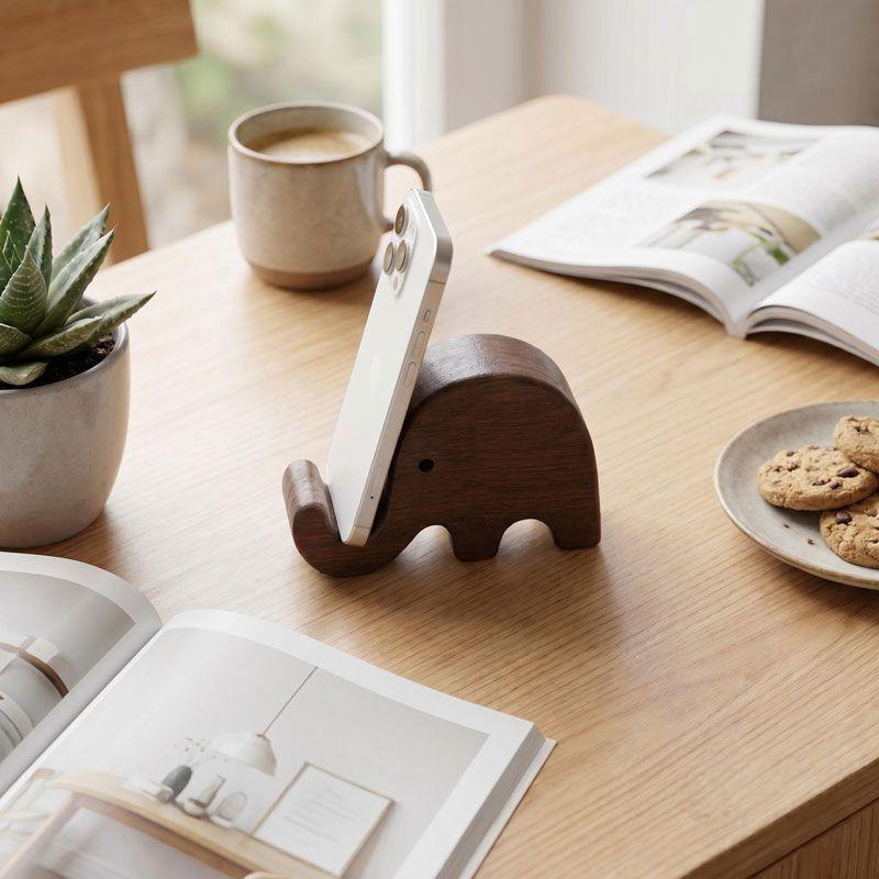 Support de téléphone en noyer  - Dual Phone Holder avis et prix