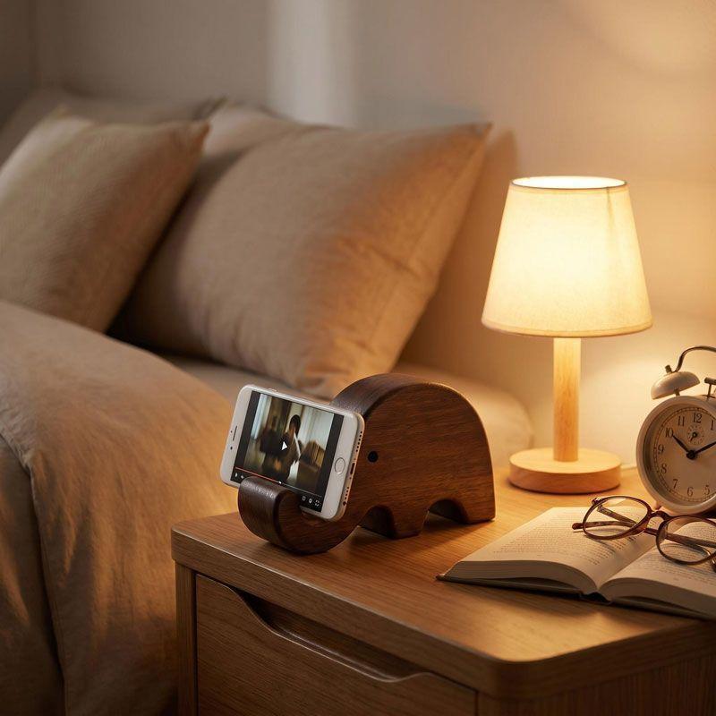 Support de téléphone en noyer  - Dual Phone Holder avis et prix