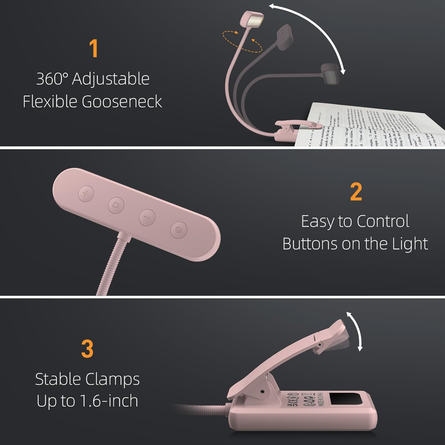 Lampe de lecture à pince noire - Desk Setup Lamp avis et prix