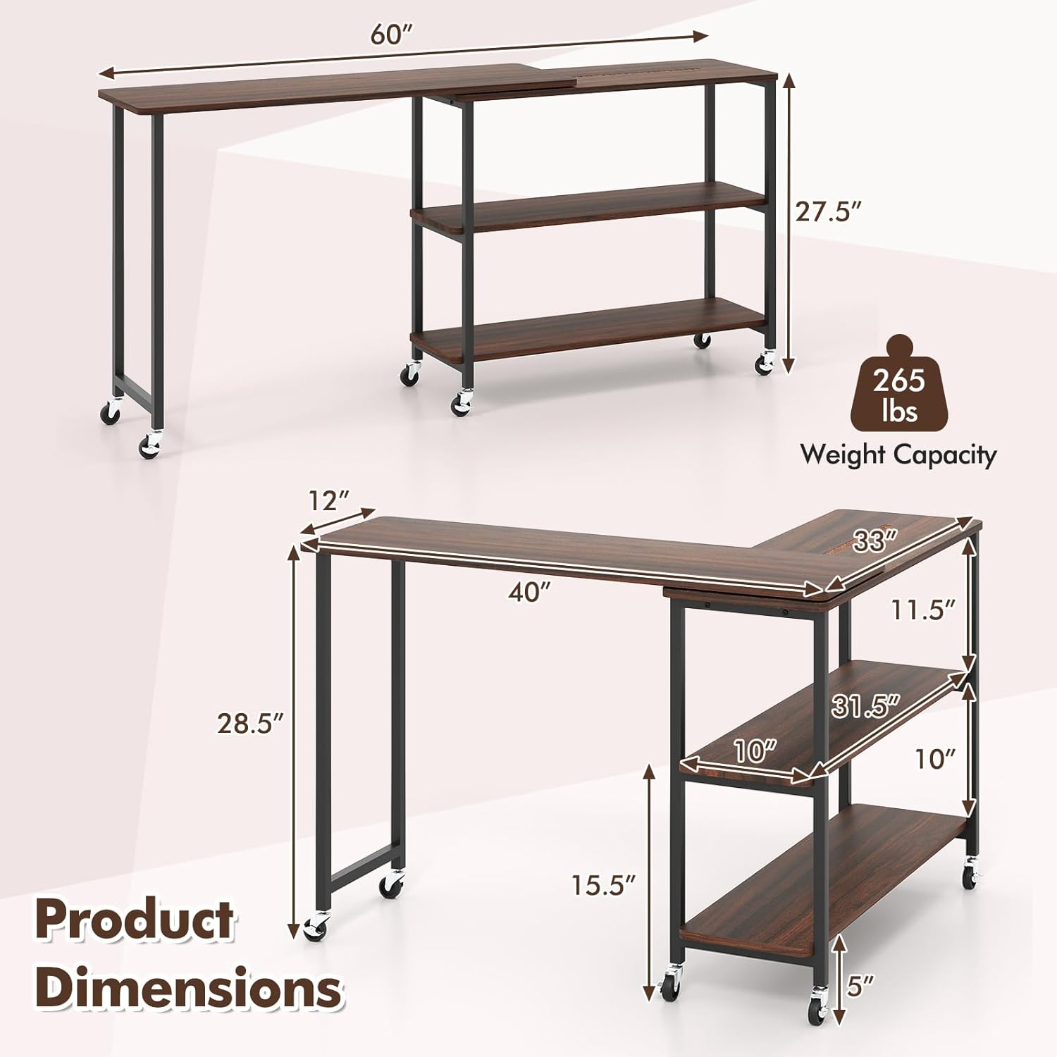 360 °   Table d'appoint rotati - Desk Setup For Laptop avis et prix