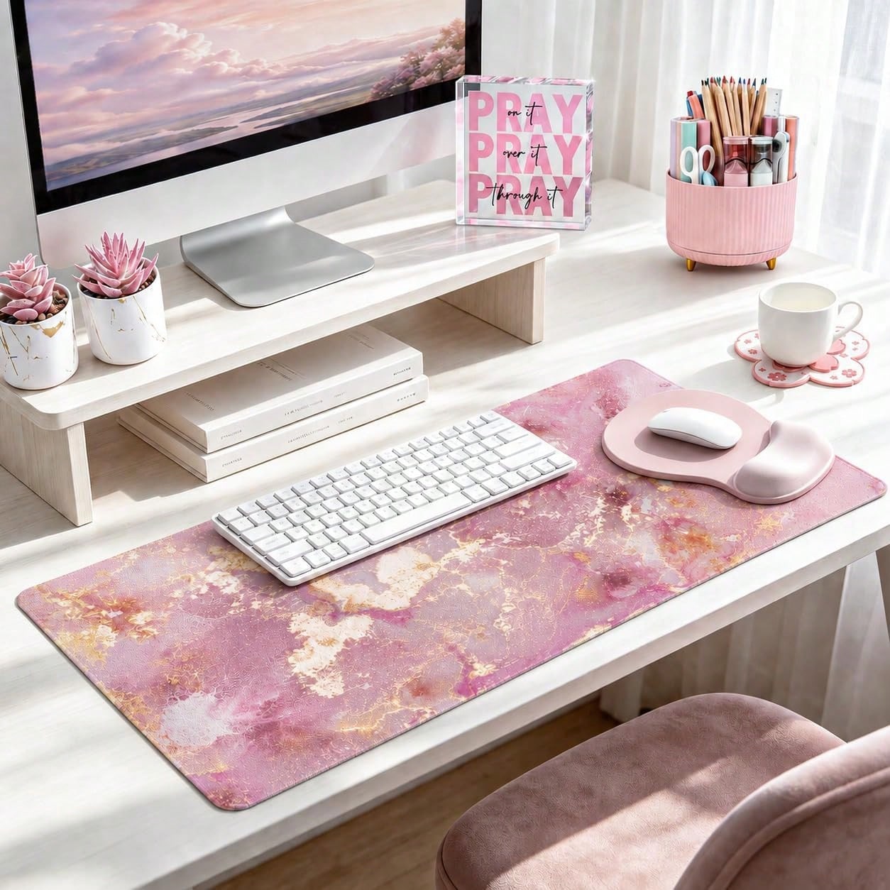 Ensemble de décoration de bure - Desk Setup Girly avis et prix