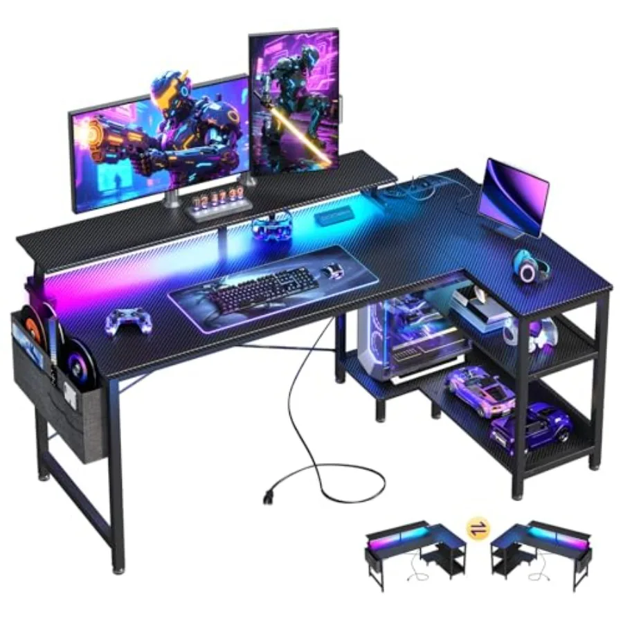Bureau de jeu en forme de L av - Desk Setup L Shaped avis et prix