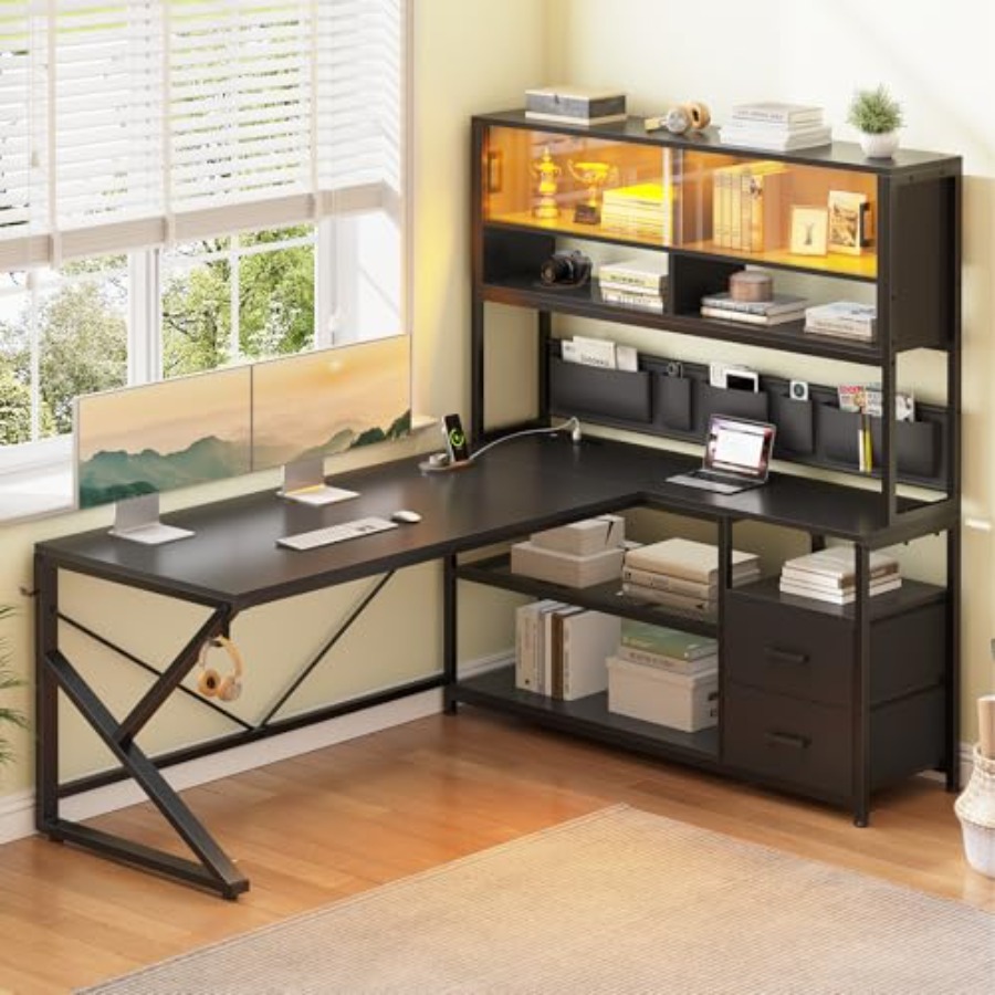 Bureau de jeu en forme de L av - Desk Setup L Shaped avis et prix