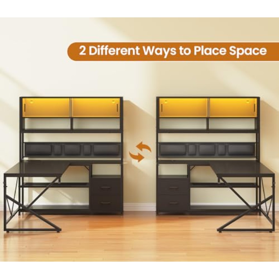 Bureau de jeu en forme de L av - Desk Setup L Shaped avis et prix