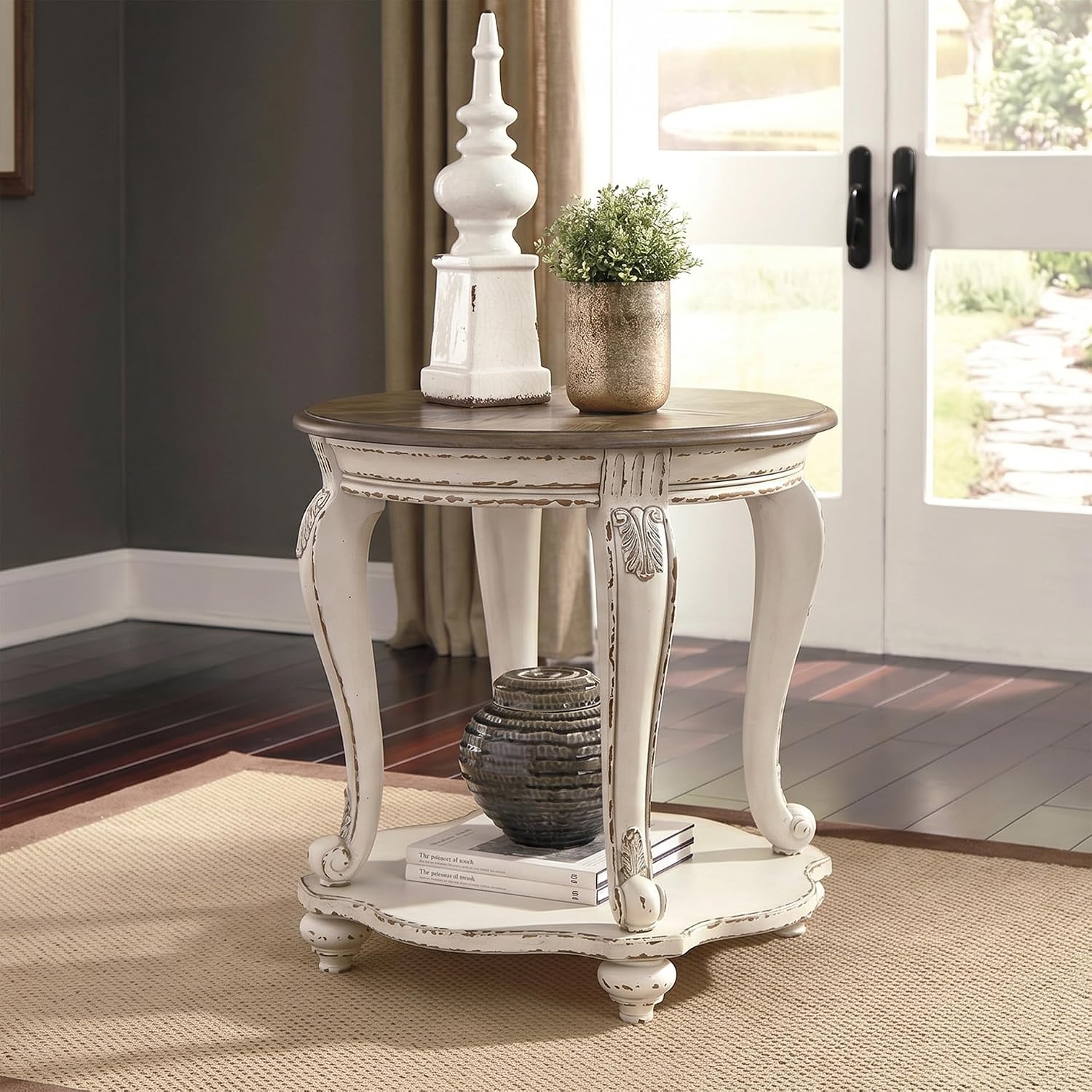 Table d'appoint ronde de style - Desk Setup White avis et prix