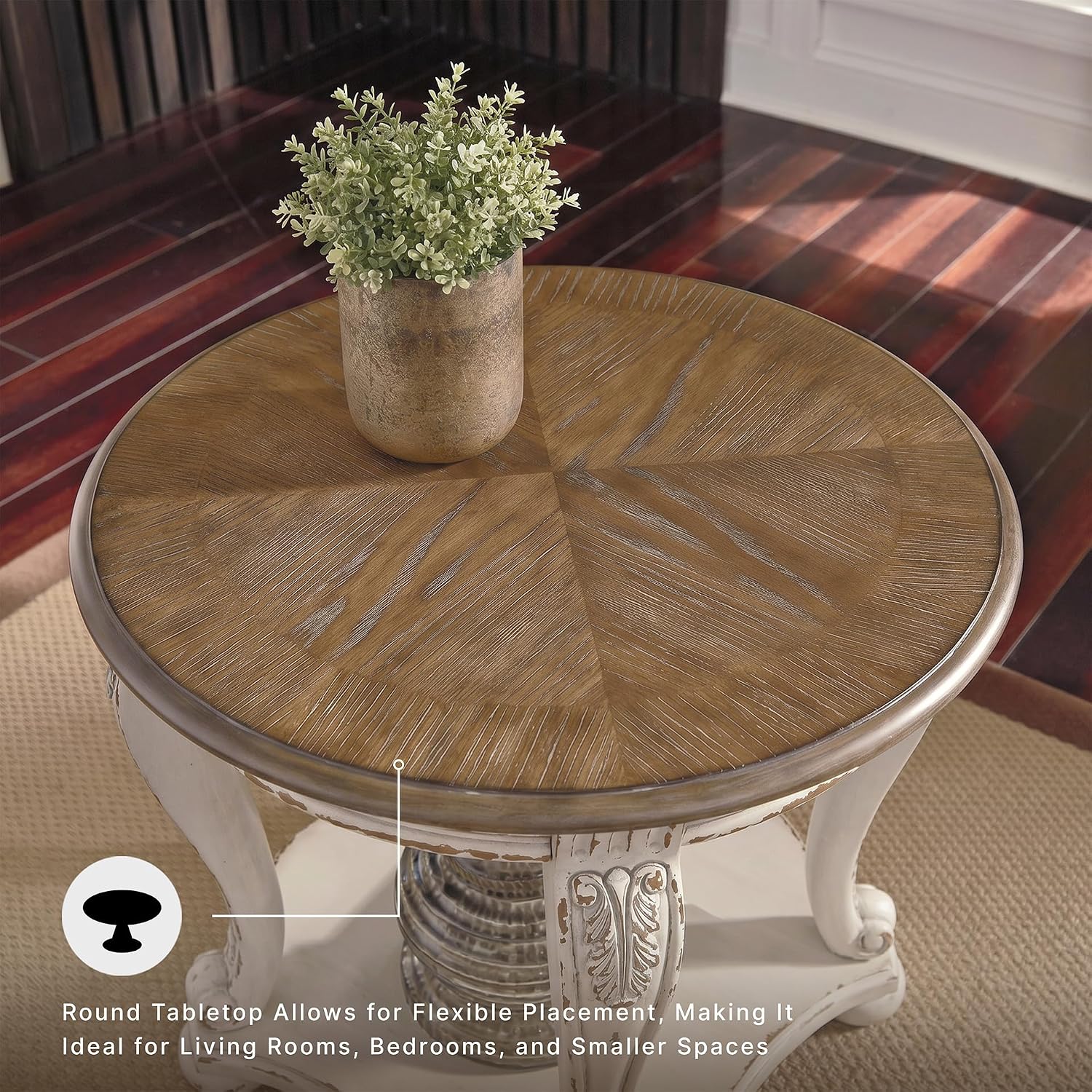 Table d'appoint ronde de style - Desk Setup White avis et prix