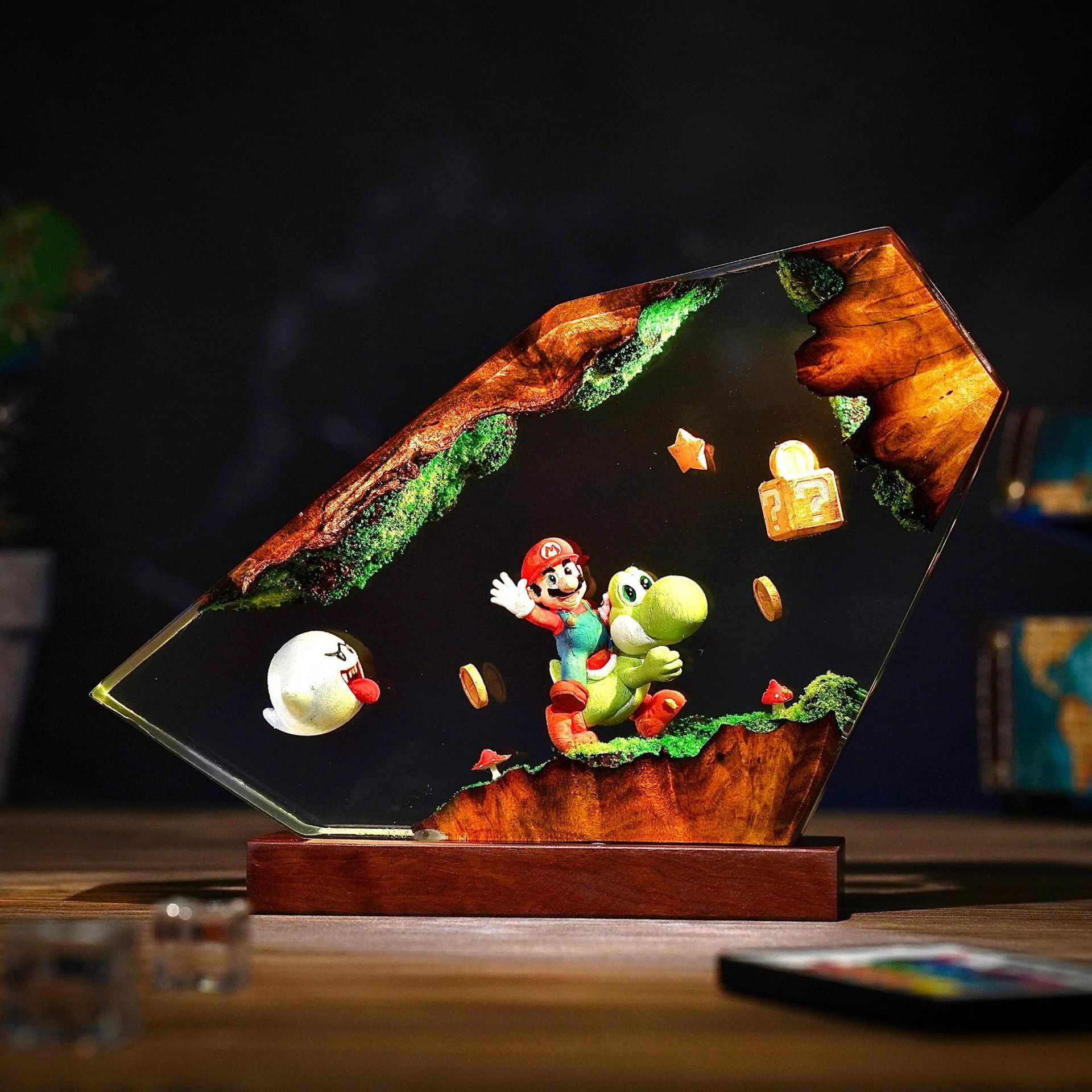 Lampe de table en résine, figu - Desk Setup Lamp avis et prix