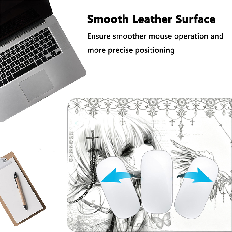 Tapis de souris en cuir noir e - Desk Setup White avis et prix