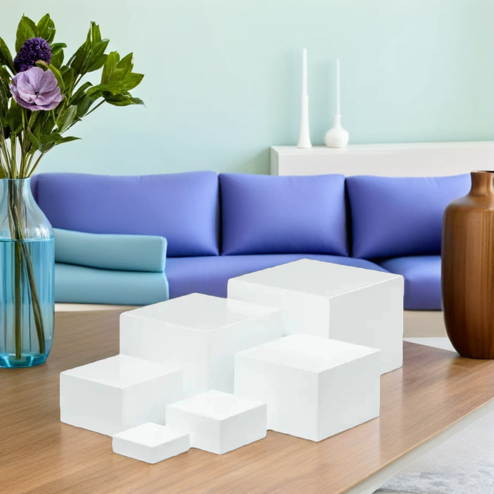 Lot de 6 présentoirs cubes de  - Desk Setup White avis et prix