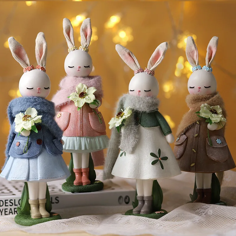 Ornements en résine lapin flor - Desk Setup Girl avis et prix