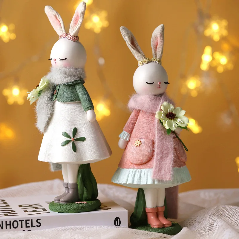 Ornements en résine lapin flor - Desk Setup Girl avis et prix